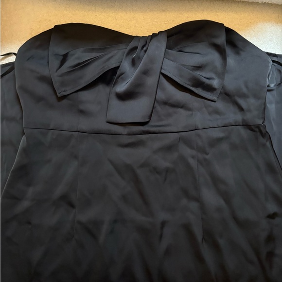 Nicole Miller Satin Black Cocktail Dress - Picture 3 of 6